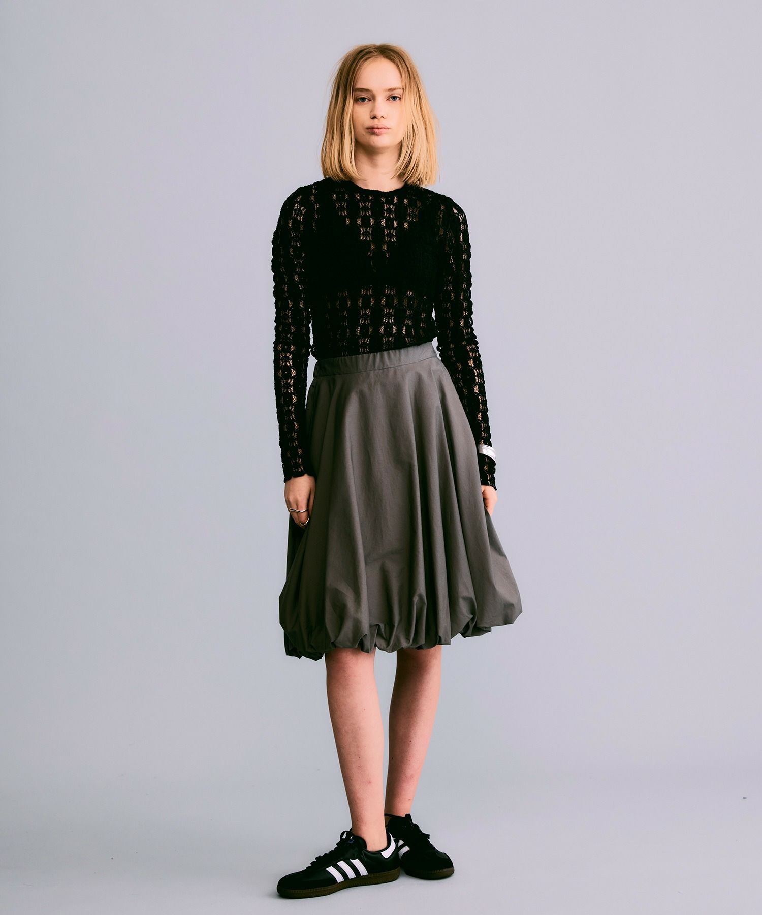 追加②】ミディ丈バルーンスカート*グレー*＜NMA3-LS39＞ | NOISE