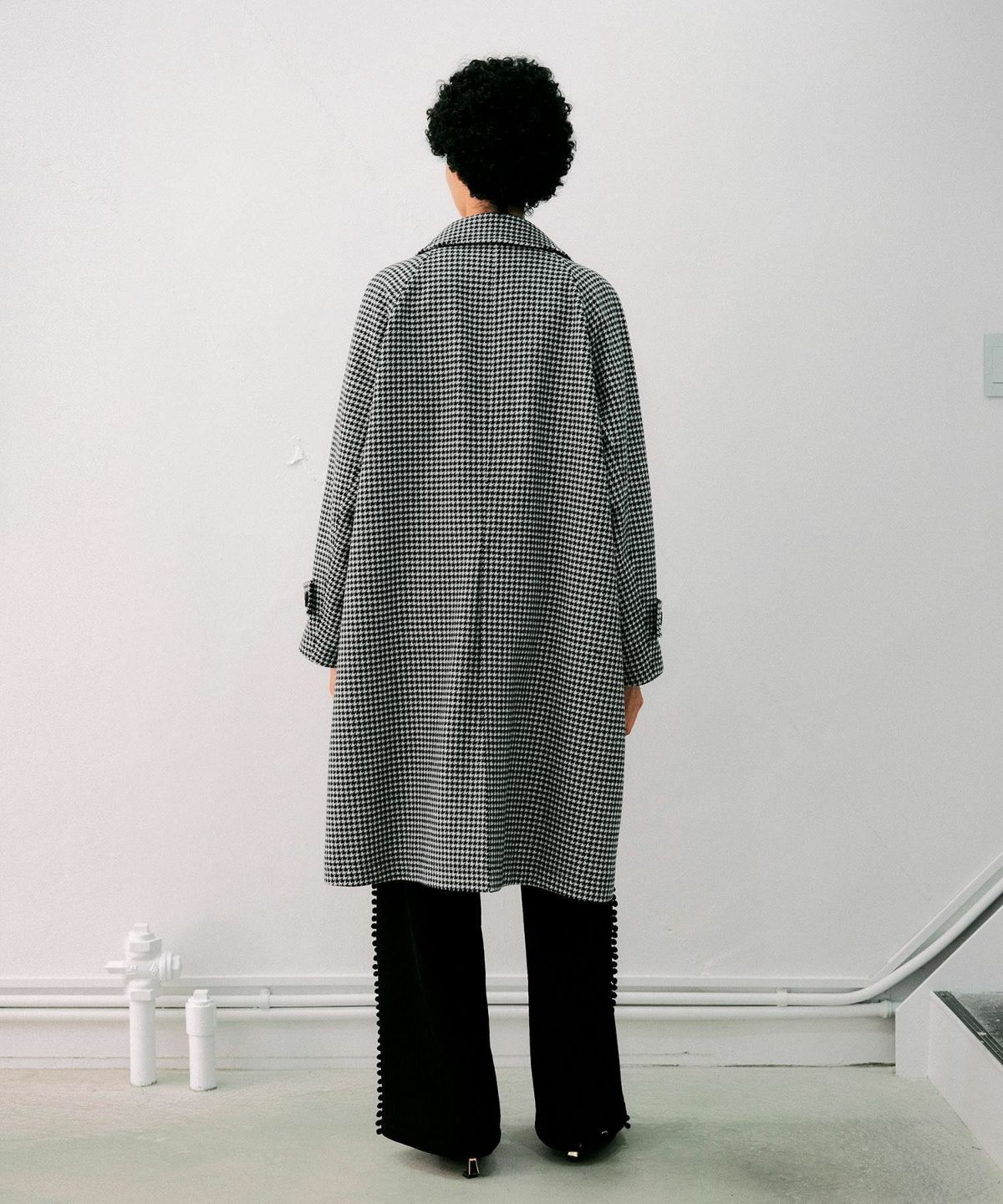 nw9971 ブラックレーベル 千鳥 コート 美品】ブラックレーベル メンズ Mダウンコート 千鳥格子柄 ダッフル