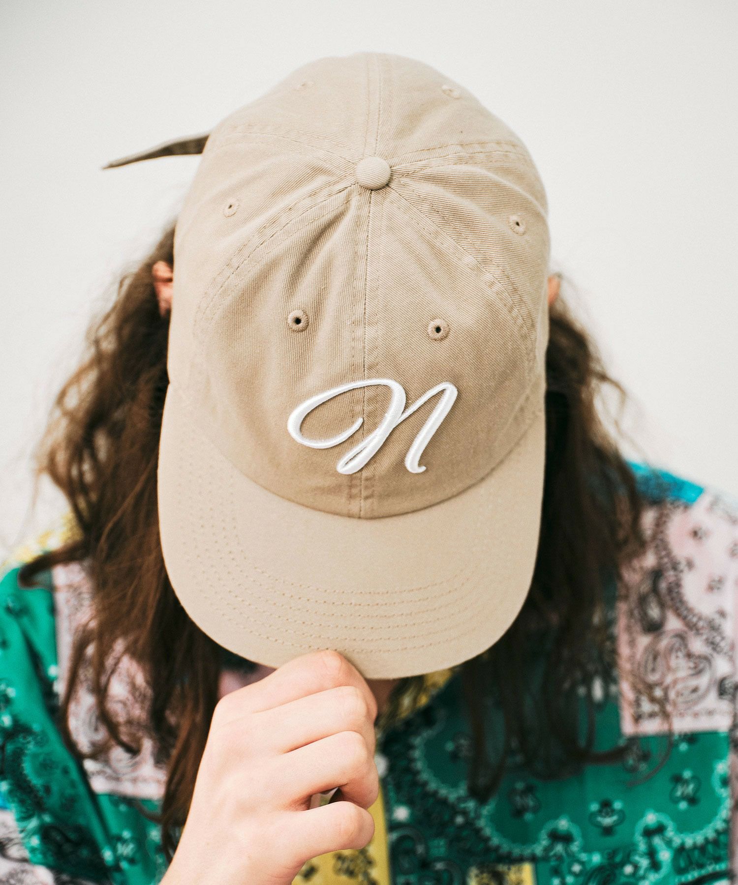 クラシックNロゴ立体刺繍キャップ*ベージュ*＜NM-UCAP02＞ | NOISE