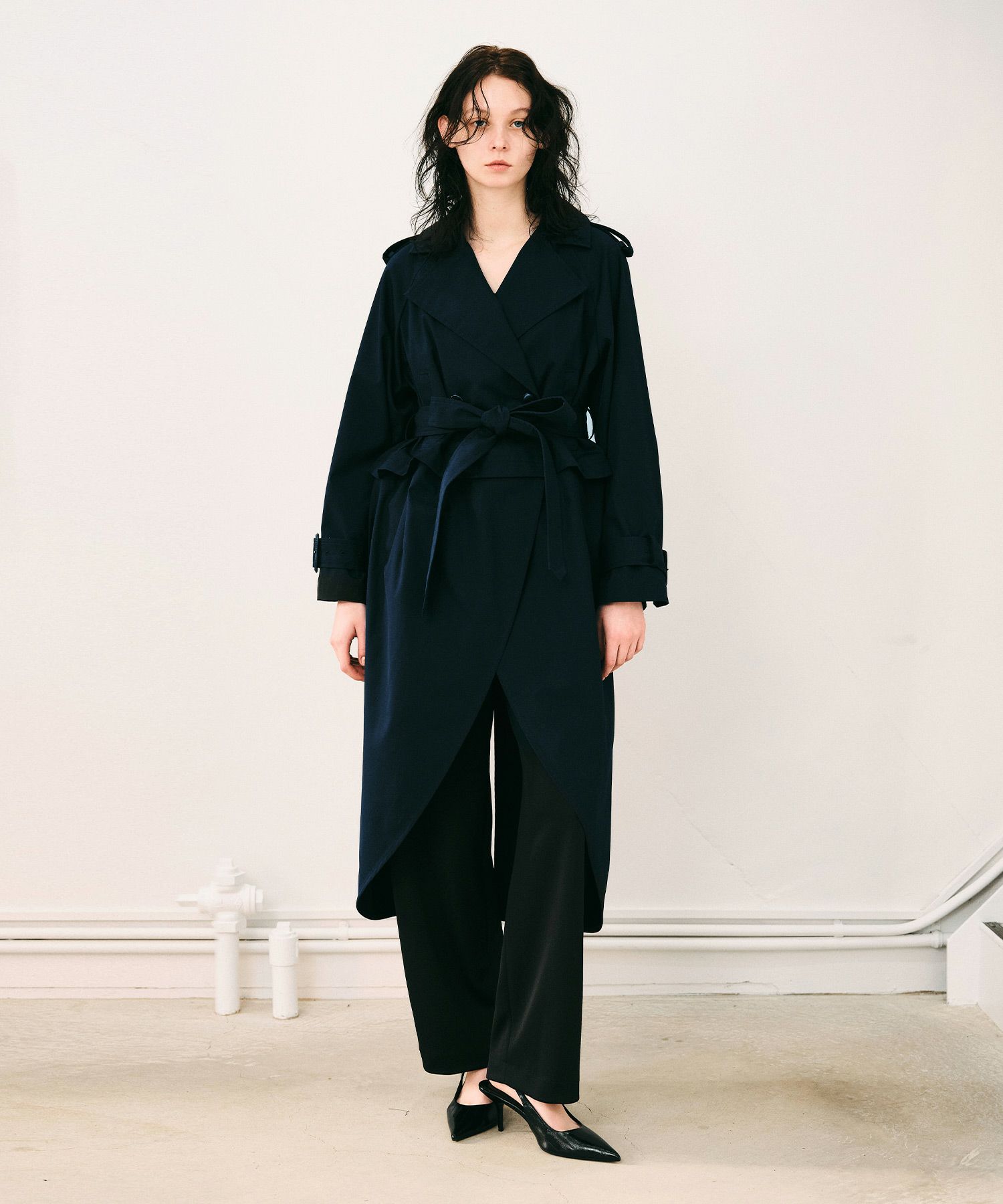 2WAYトレンチコート*ネイビー*＜NMS1-LC79＞[2月末お届け予定] | NOISE